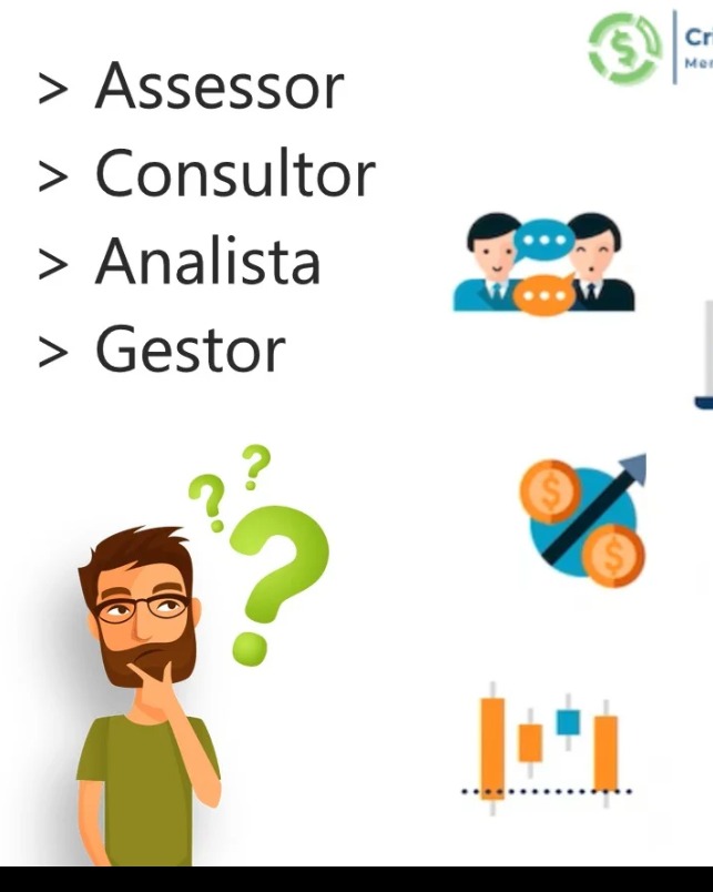 Post sobre assessor, consultor, analista e gestor no mercado financeiro